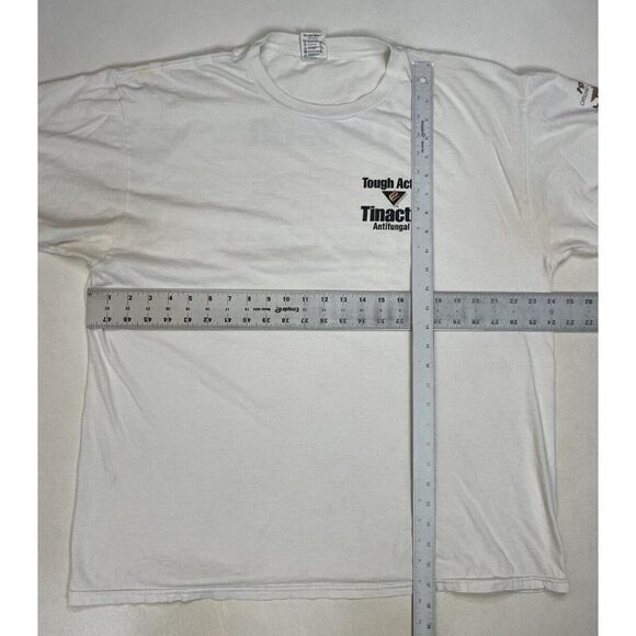 VINTAGE Tinactin Antifungal Promo Graphic 1999 T-shirt Men XL White 90s - Picture 11 of 11